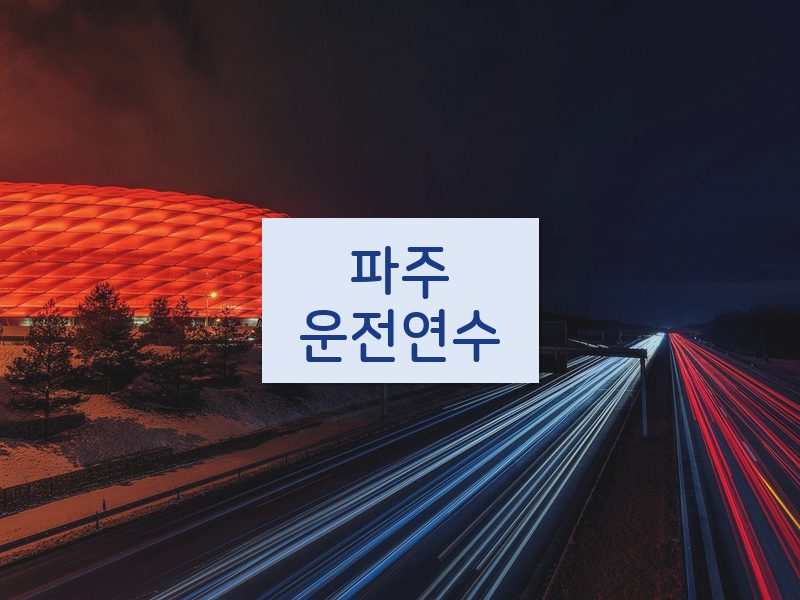 파주운전연수 후기