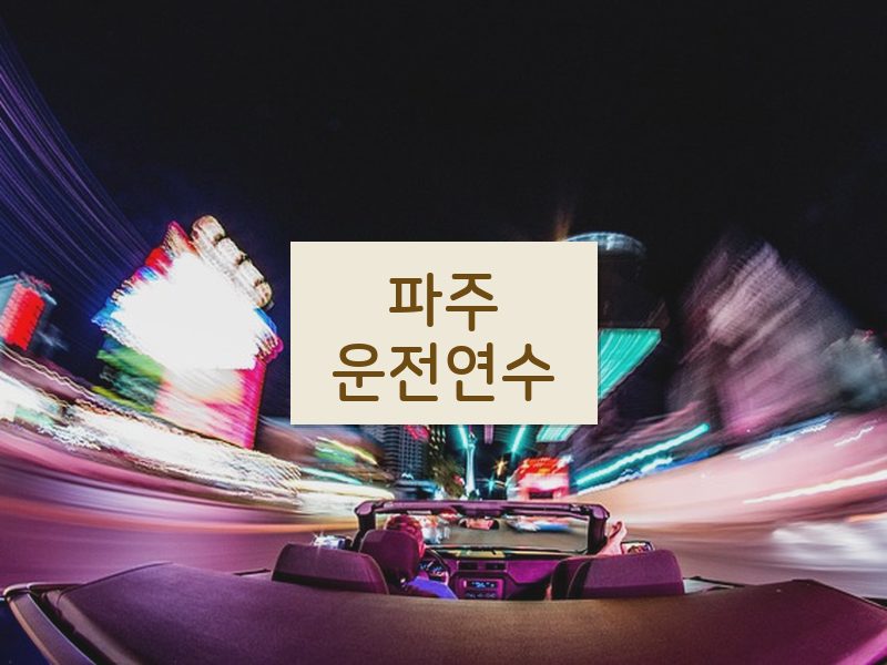 파주운전연수 후기