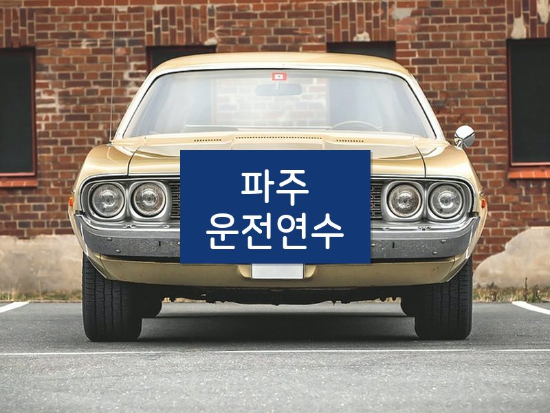 파주운전연수 후기