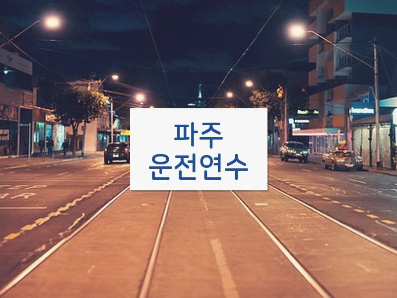파주운전연수 후기