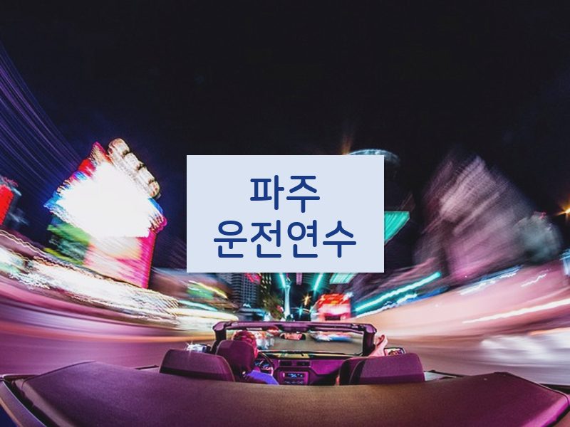 파주운전연수 후기