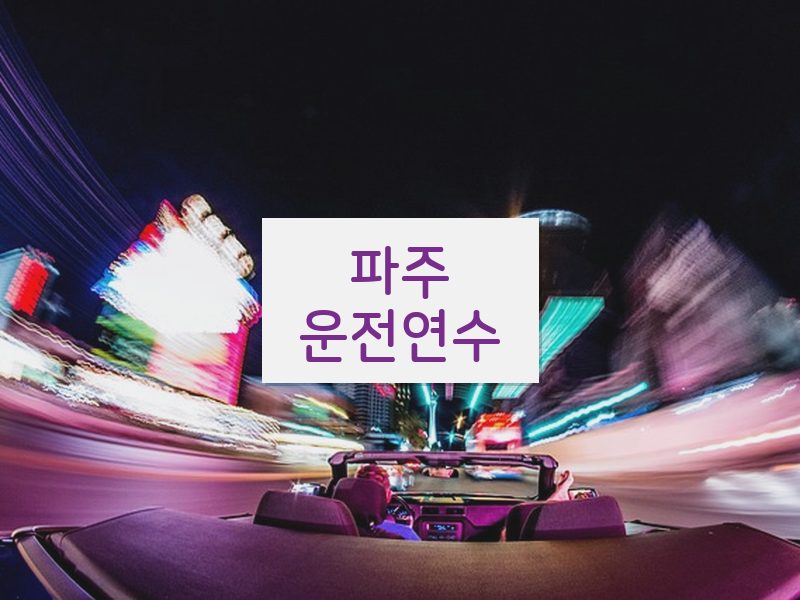 파주운전연수 후기