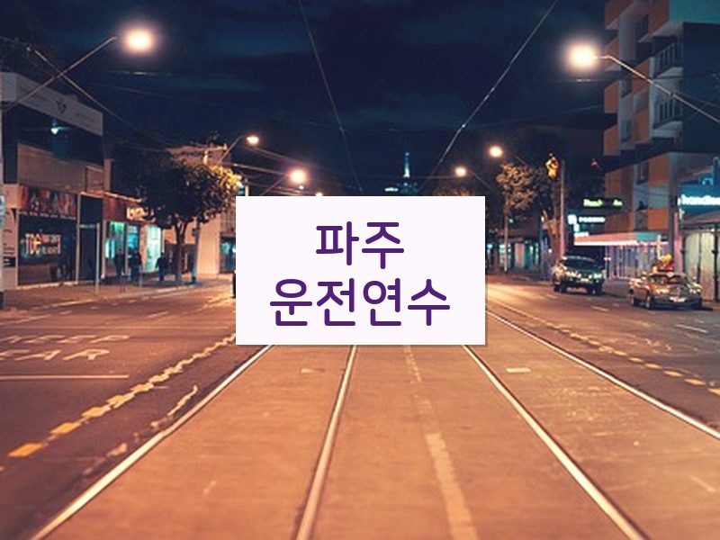 파주운전연수 후기
