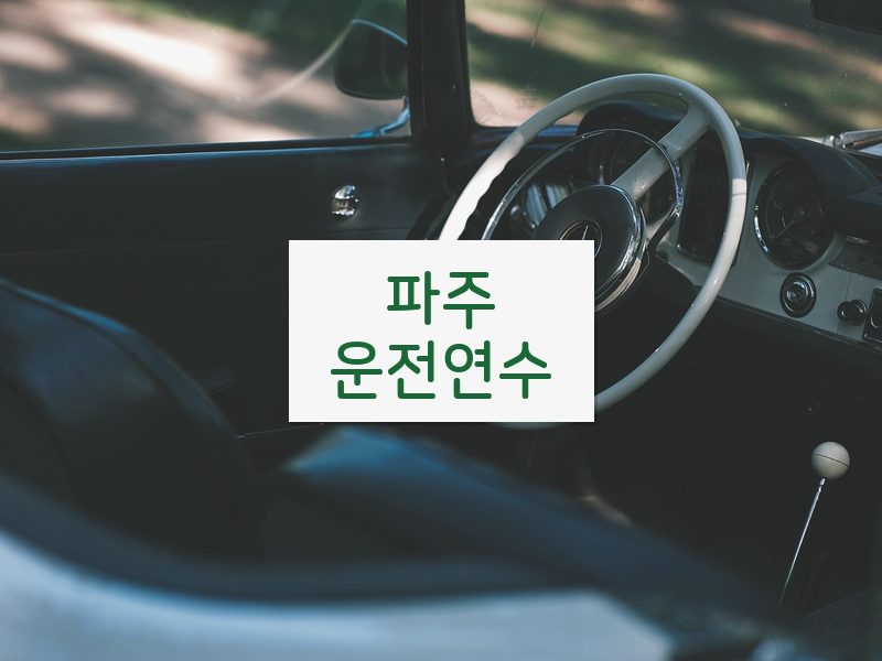 파주운전연수 후기