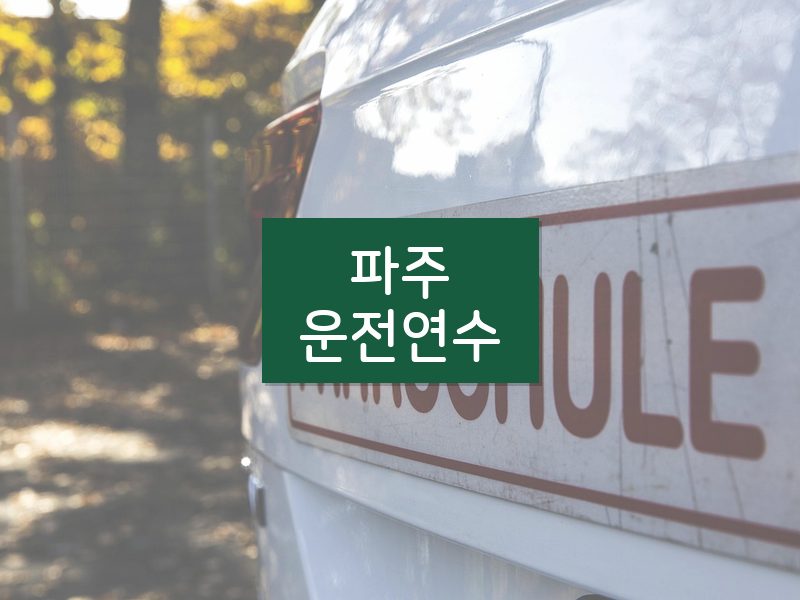파주운전연수 후기