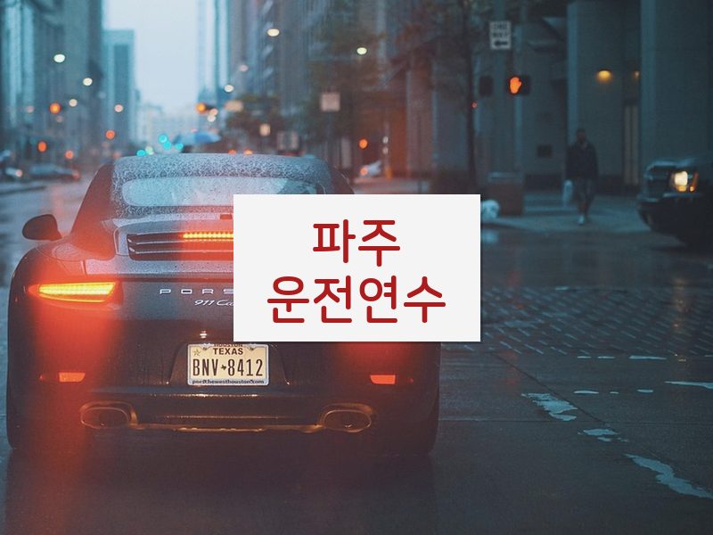 파주운전연수 후기