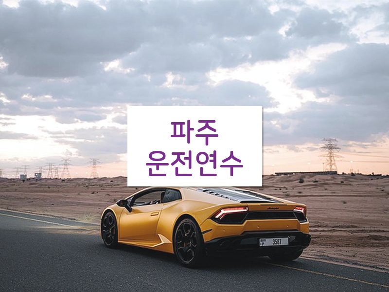 파주운전연수 후기