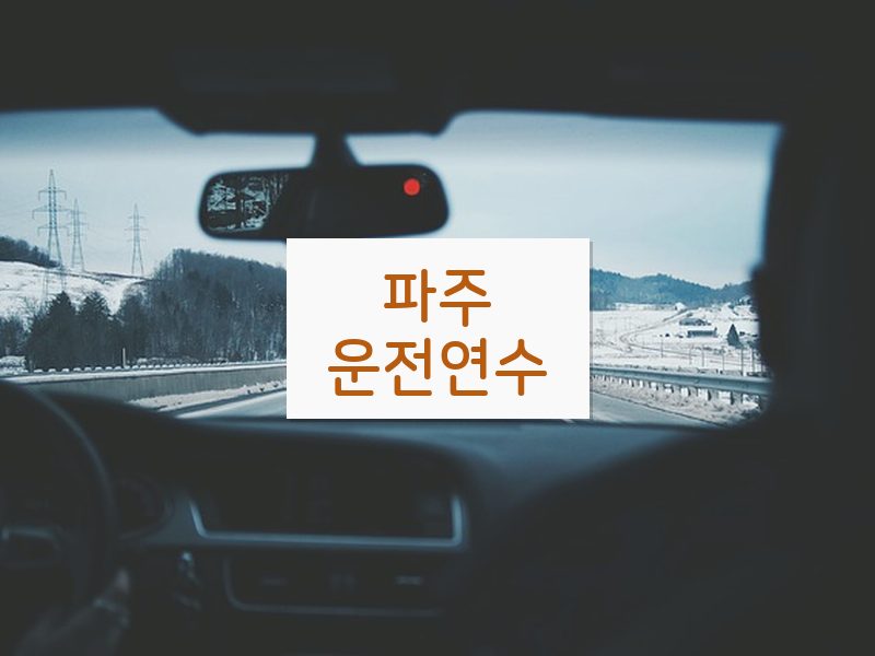파주운전연수 후기