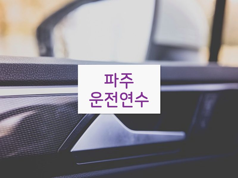 파주운전연수 후기