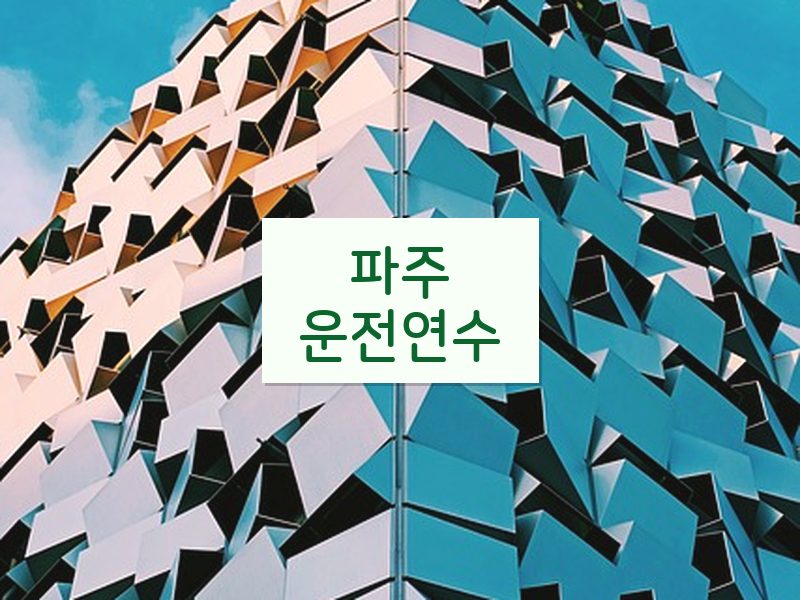 파주운전연수 후기