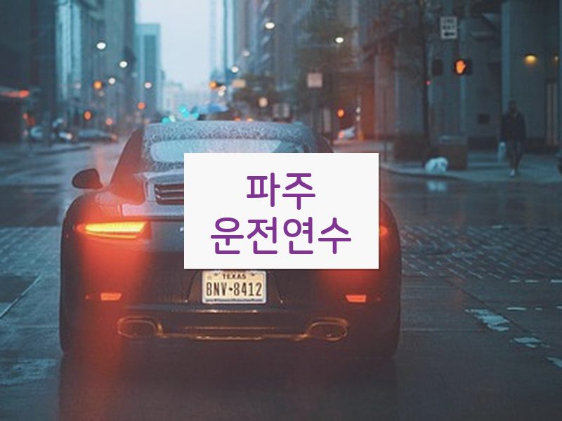 파주운전연수 후기