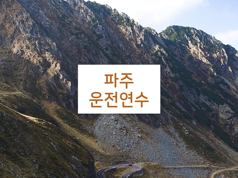 파주운전연수 후기