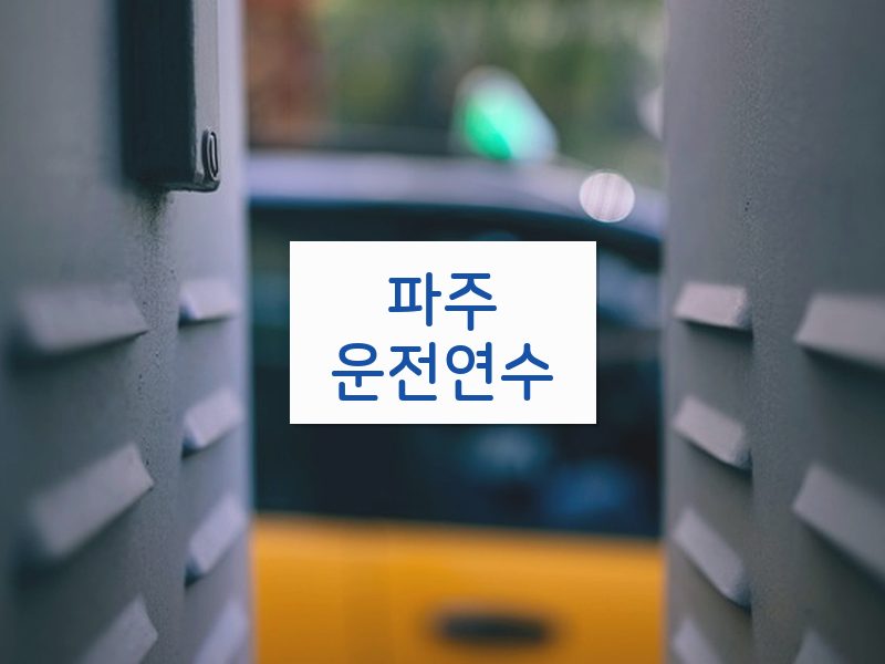파주운전연수 후기