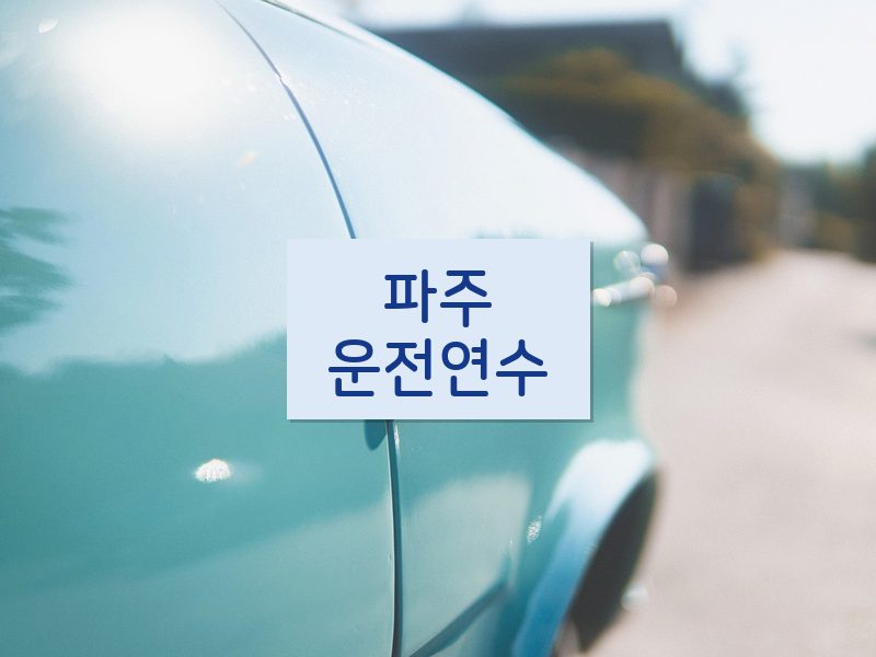 파주운전연수 후기