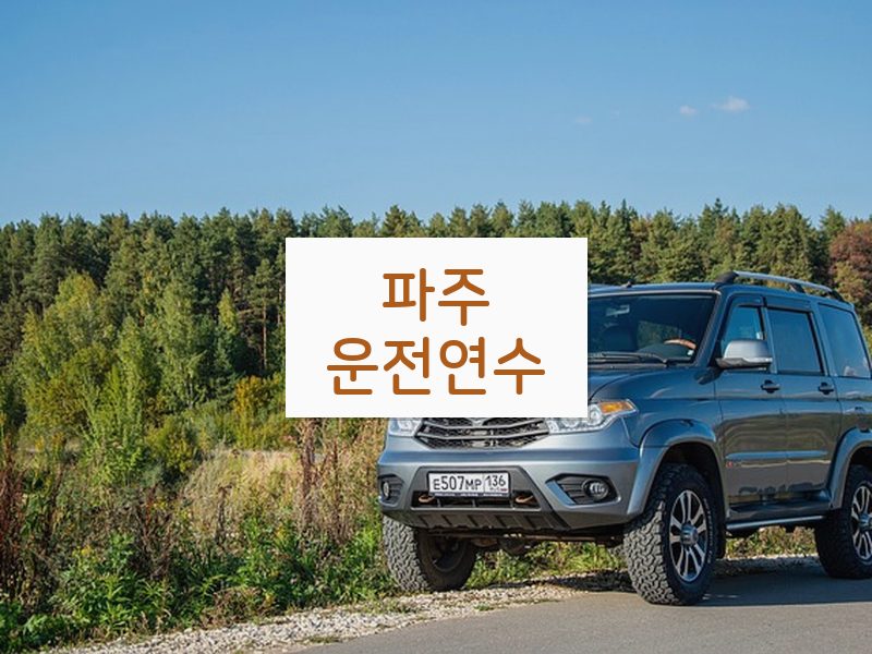 파주운전연수 후기