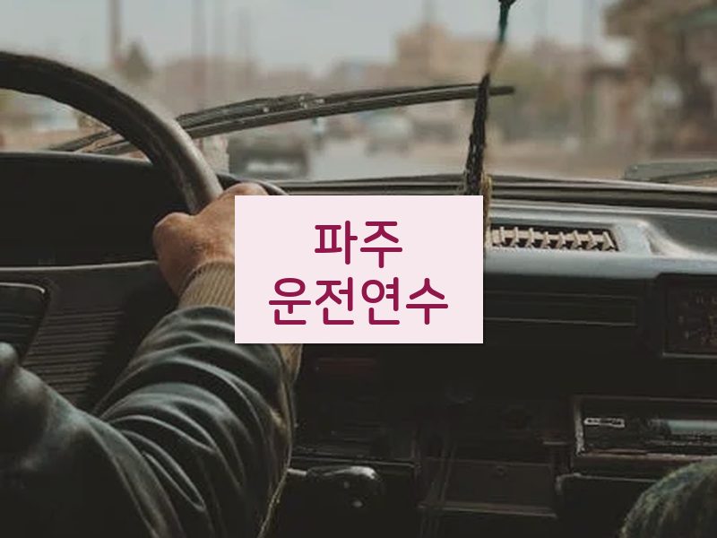 파주운전연수 후기