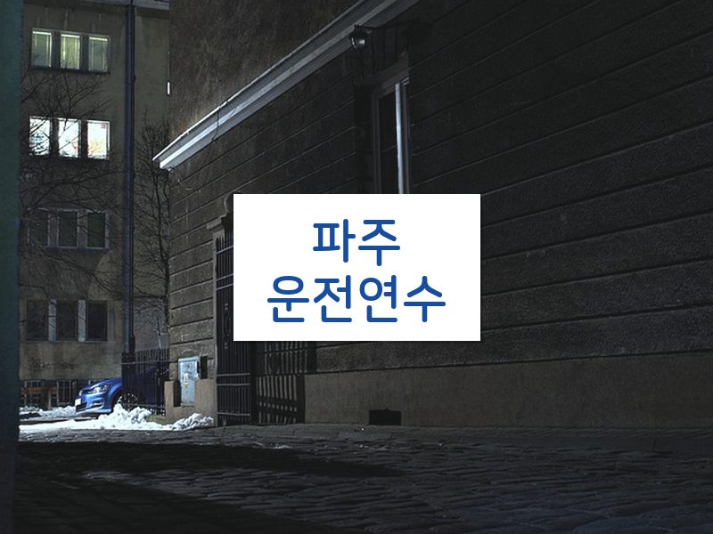 파주운전연수 후기
