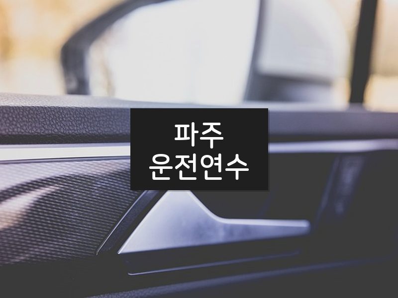 파주운전연수 후기