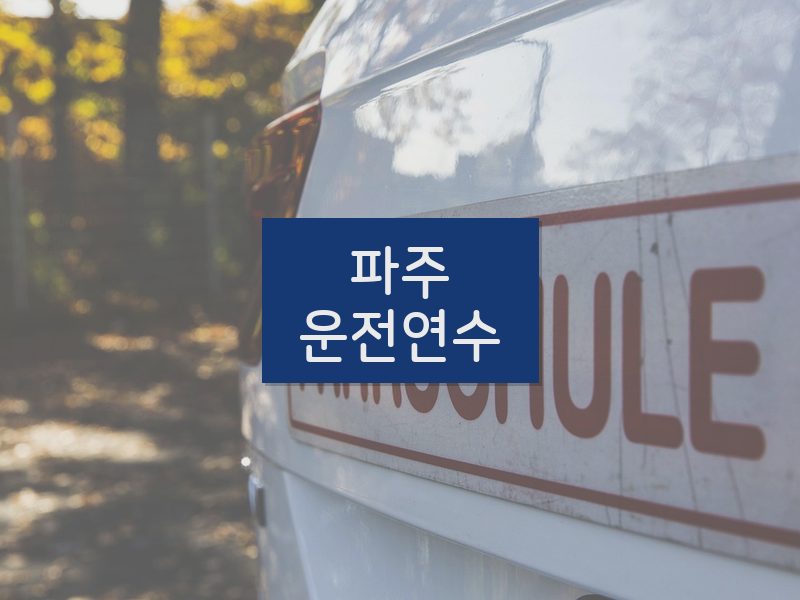 파주운전연수 후기
