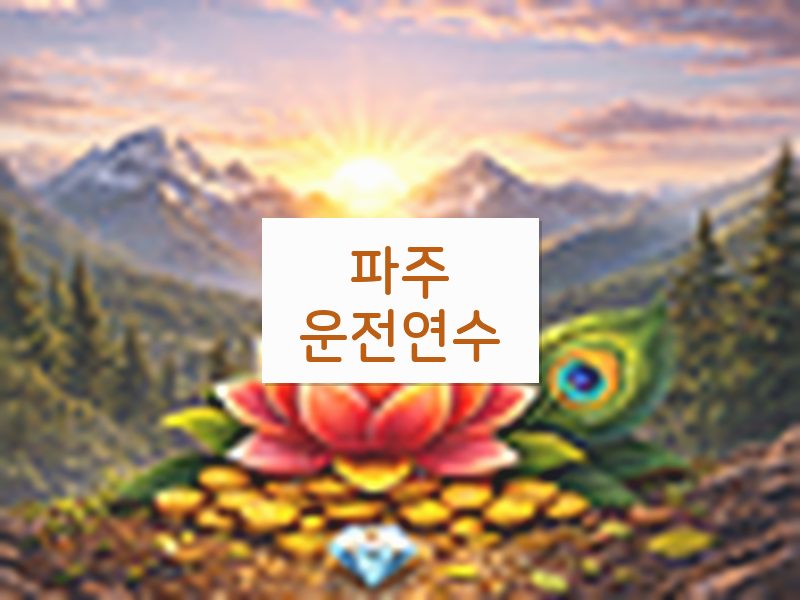 파주운전연수 후기