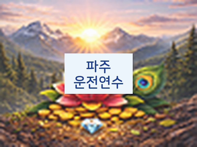 파주운전연수 후기
