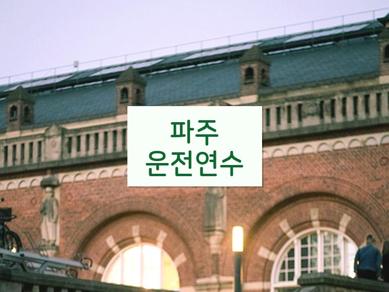 파주운전연수 후기