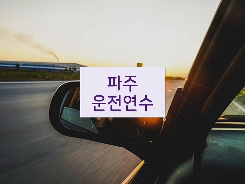 파주운전연수 후기