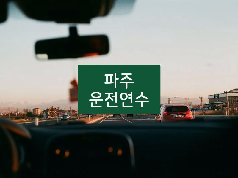 파주운전연수 후기