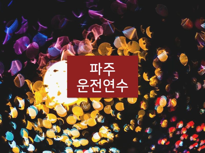 파주운전연수 후기