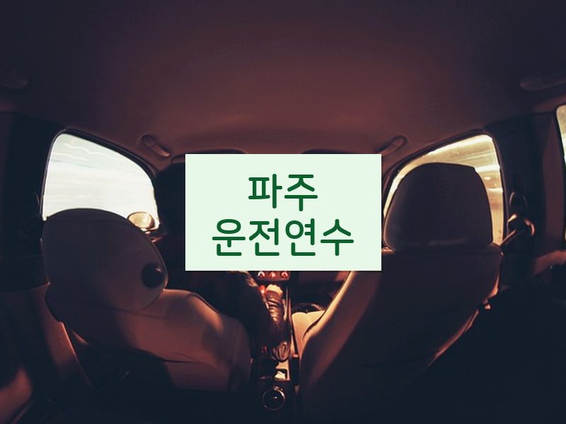 파주운전연수 후기