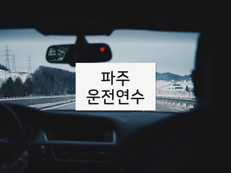 파주운전연수 후기