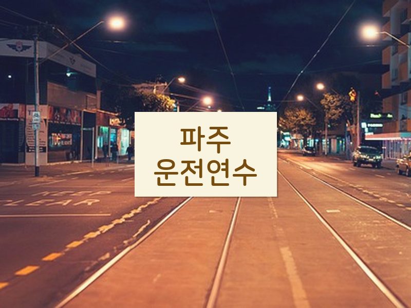 파주운전연수 후기