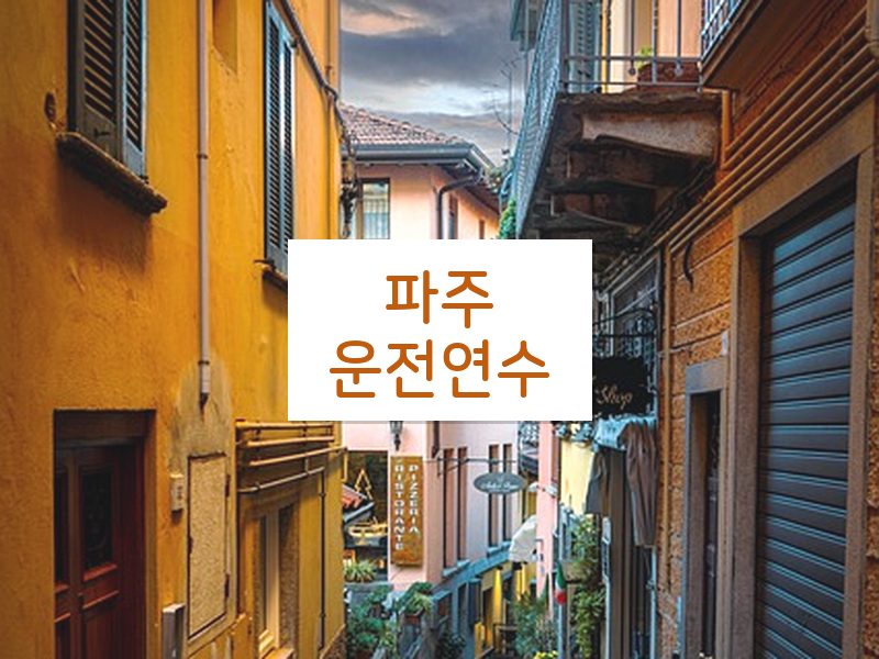 파주운전연수 후기