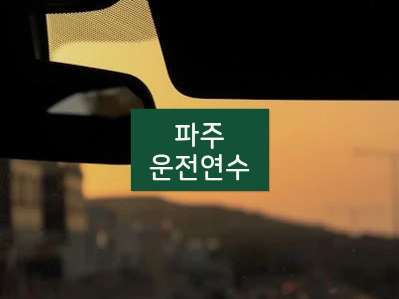 파주운전연수 후기